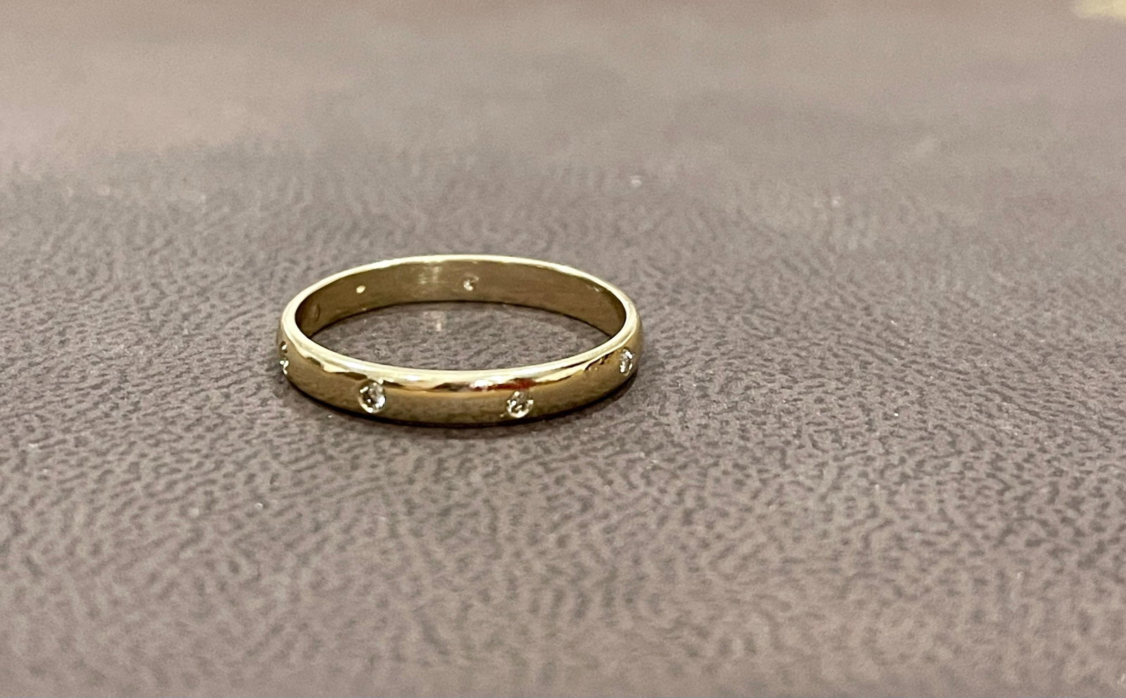 6 Flush Set Bezel Diamond Eternity Wedding Band in 14 Karat Yellow Gold - 4