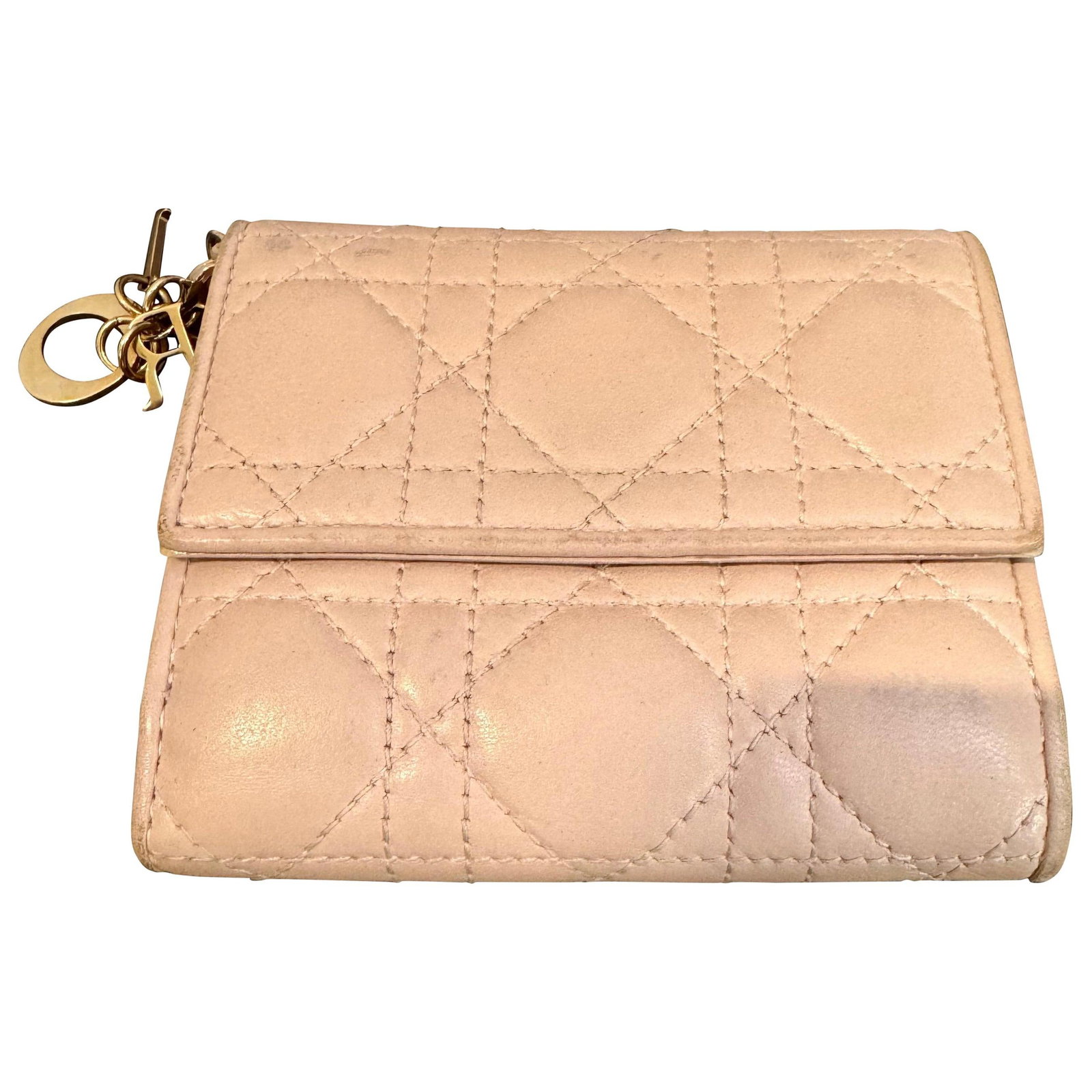 Christian Dior lady Dior Mini wallet, Cream / Beige - 15