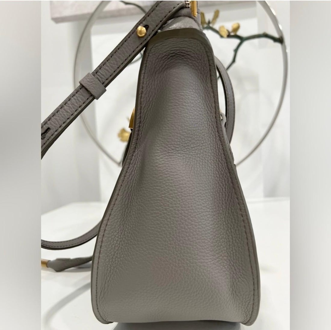 Chloé Women's Gray Marcie Small Double Carry Foldover Tote Bag, Brand New - 8