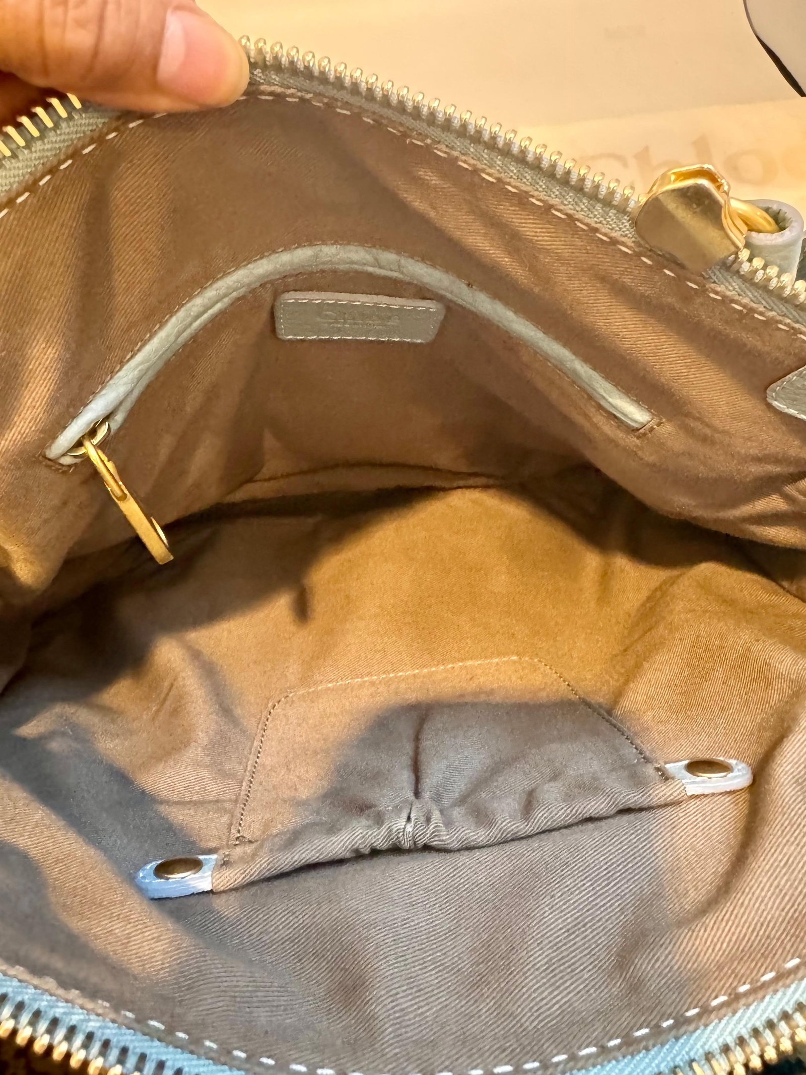 Chloé Women's Gray Marcie Small Double Carry Foldover Tote Bag, Brand New - 9