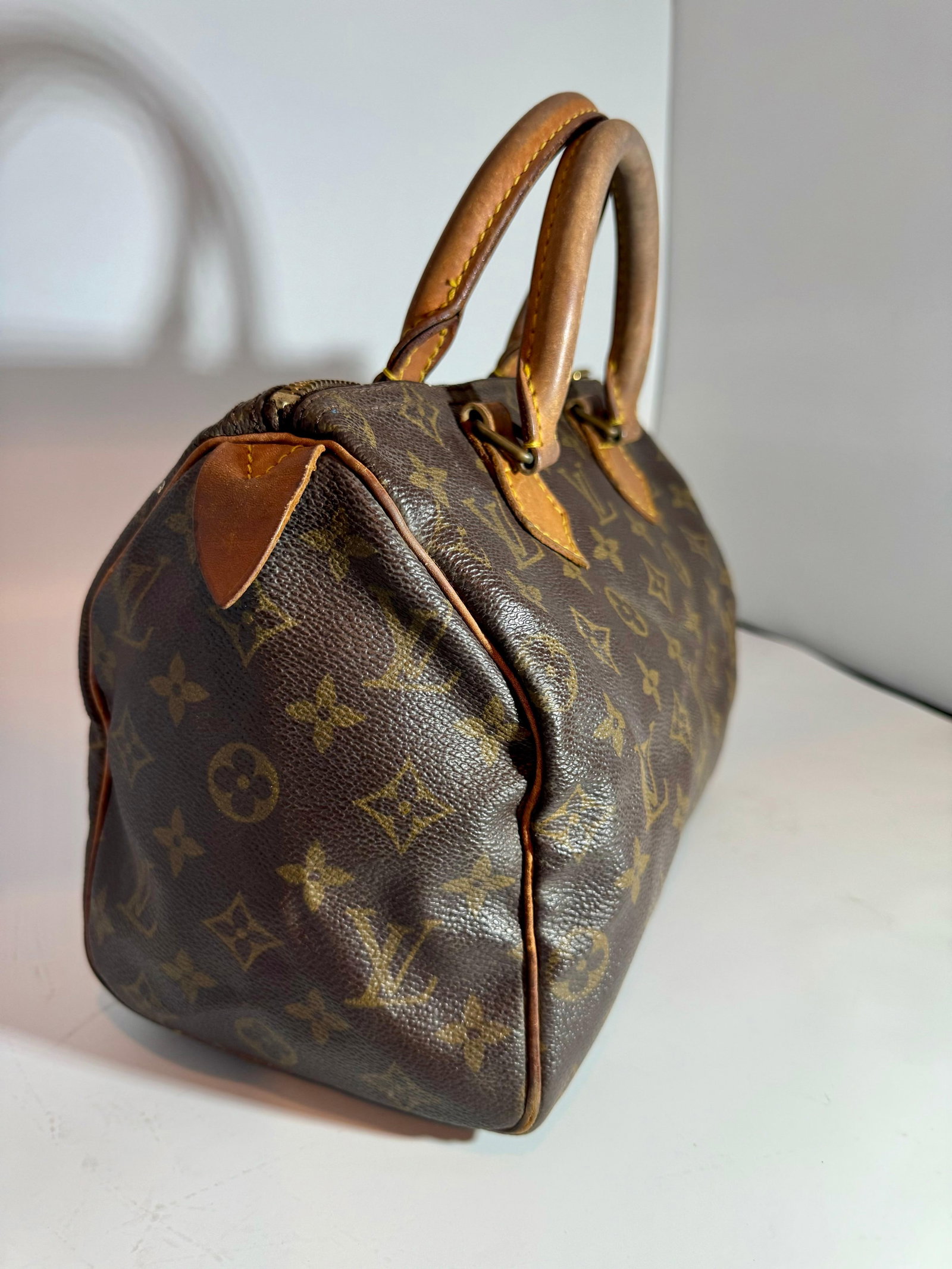 Vintage LOUIS VUITTON Brown Monogram Canvas Speedy 30, Most popular Mini Bag - 14