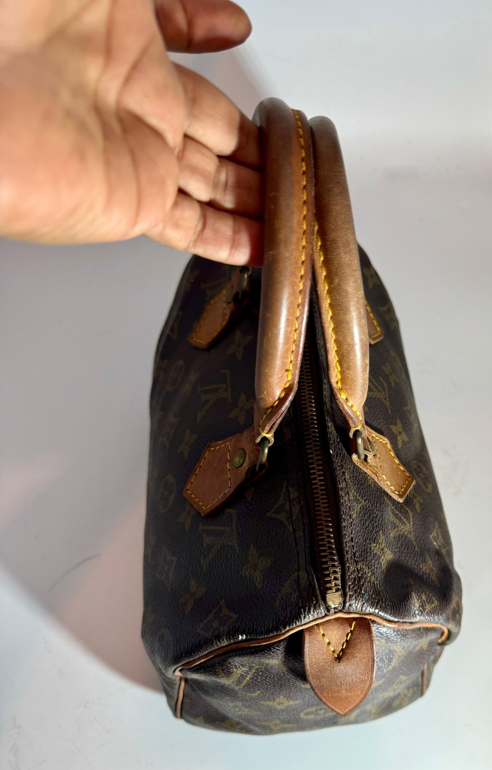 Vintage LOUIS VUITTON Brown Monogram Canvas Speedy 30, Most popular Mini Bag - 4