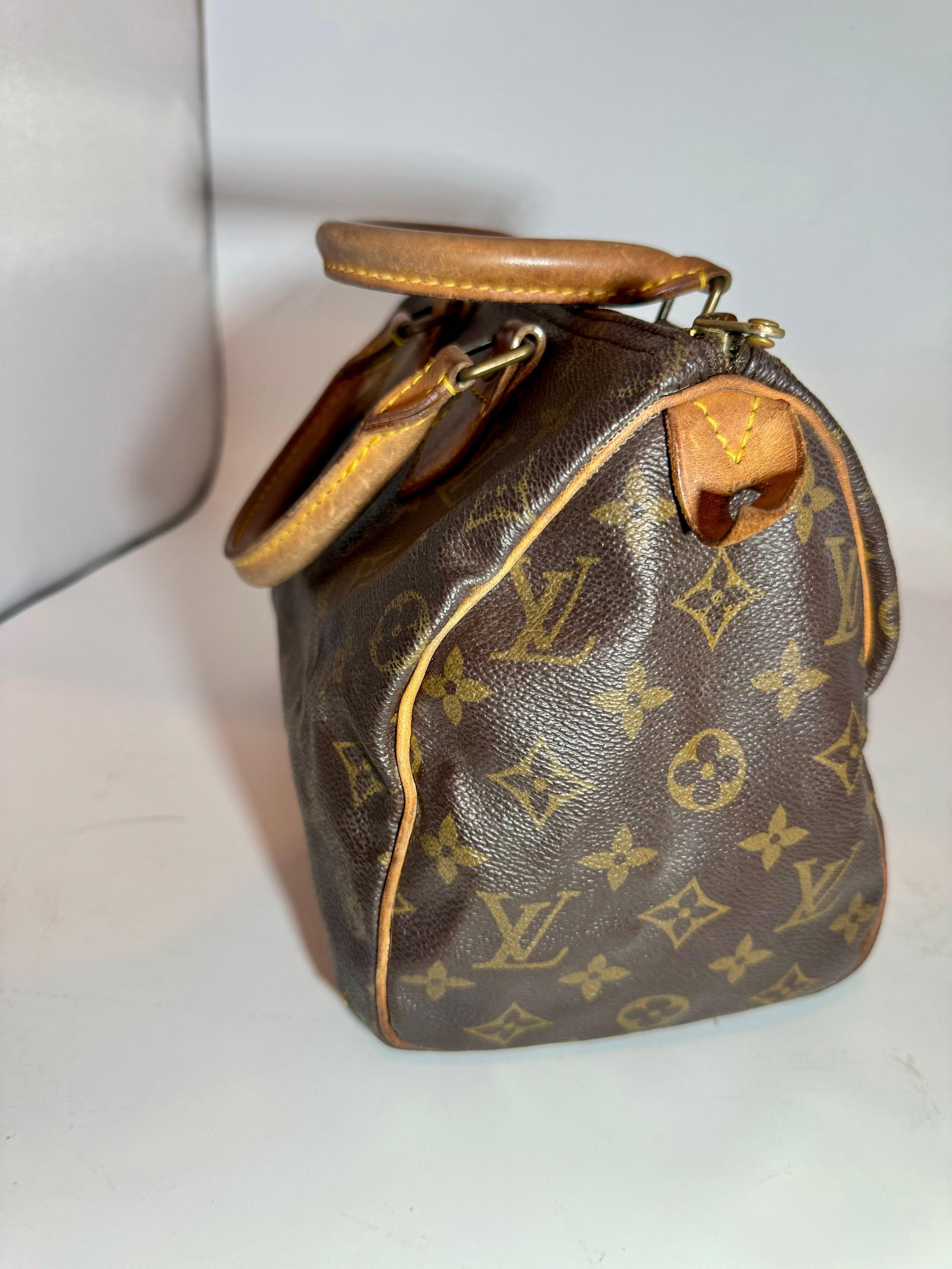 Vintage LOUIS VUITTON Brown Monogram Canvas Speedy 30, Most popular Mini Bag - 6