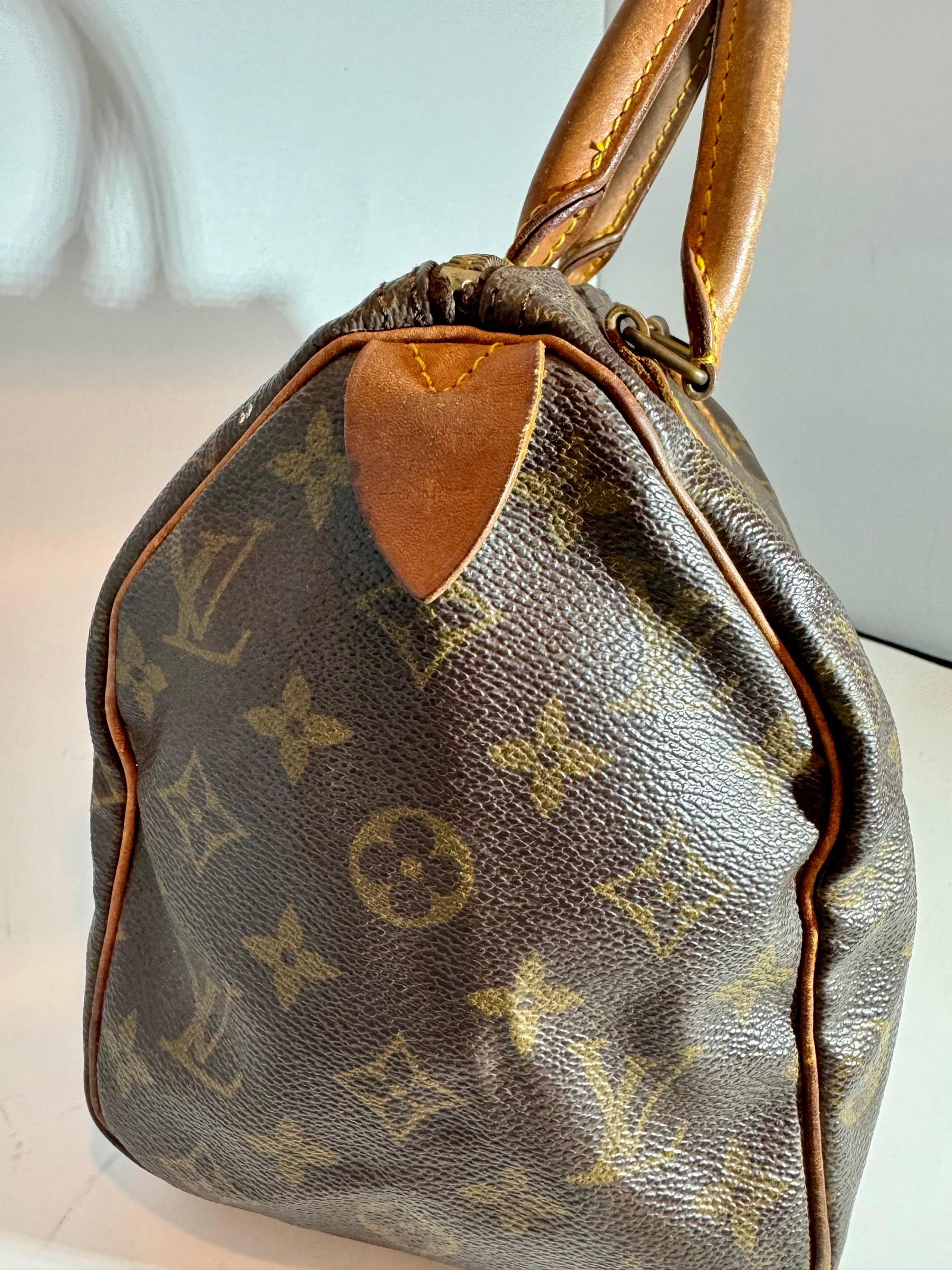 Vintage LOUIS VUITTON Brown Monogram Canvas Speedy 30, Most popular Mini Bag - 7