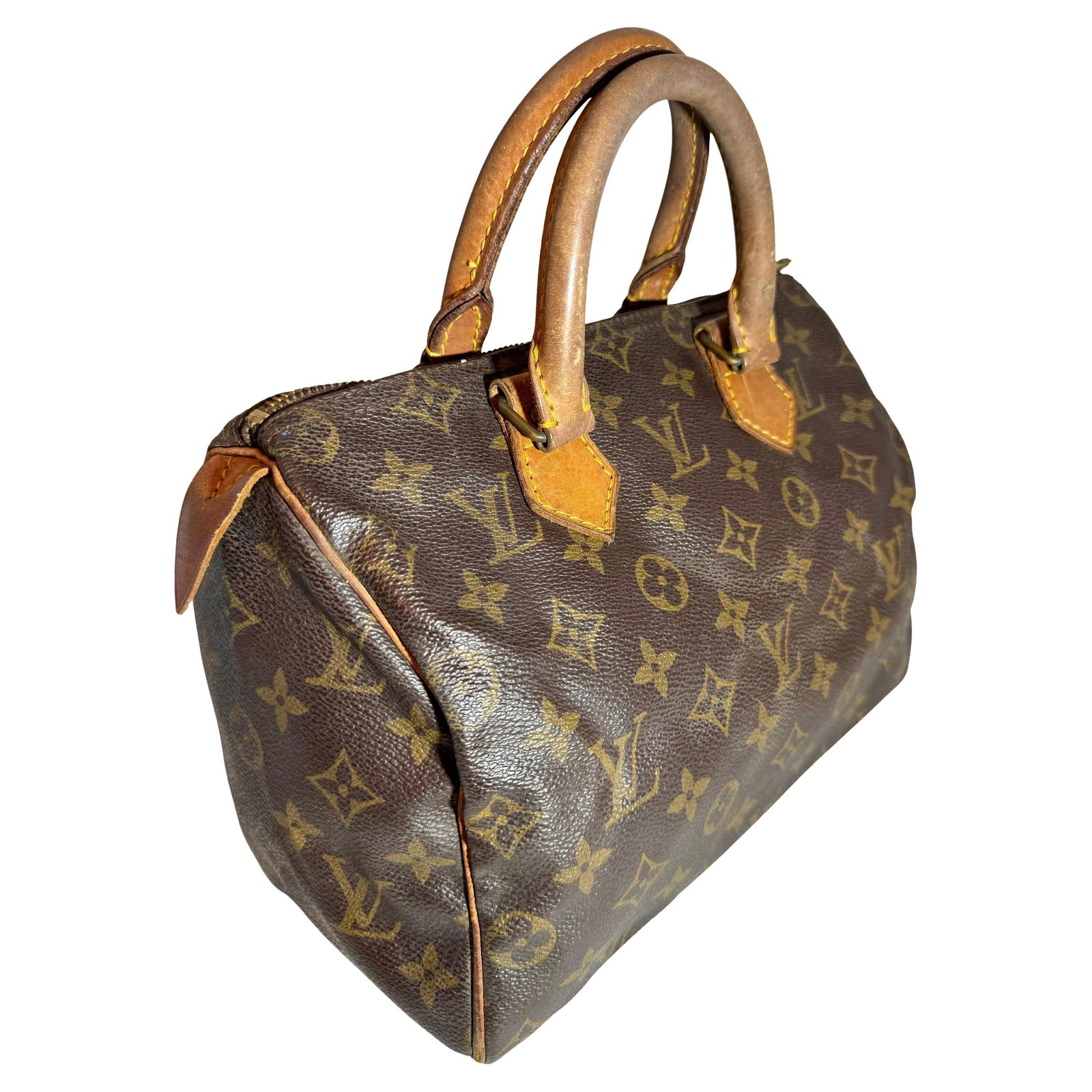 Vintage LOUIS VUITTON Brown Monogram Canvas Speedy 30, Most popular Mini Bag - 9