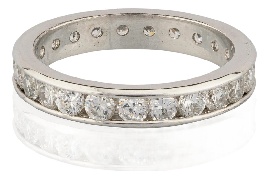 Natural Diamond Ring with 1.98 Carats Diamond in 14k Gold: this is an amazing ring with diamond : 1.98 carats gold : 3.33 gms Condition: Imperfections: No Imperfections Condition Notes: New Category: Eternity Bands Origin: United States Materials: 14K White