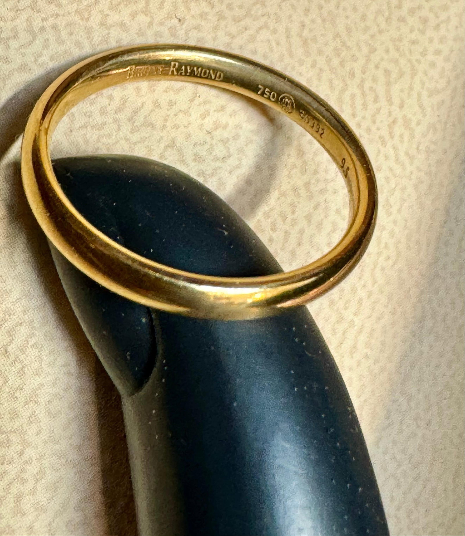 18 Karat Yellow Gold Half Round Classic Wedding Band Solid Ring, Briony Raymond - 13