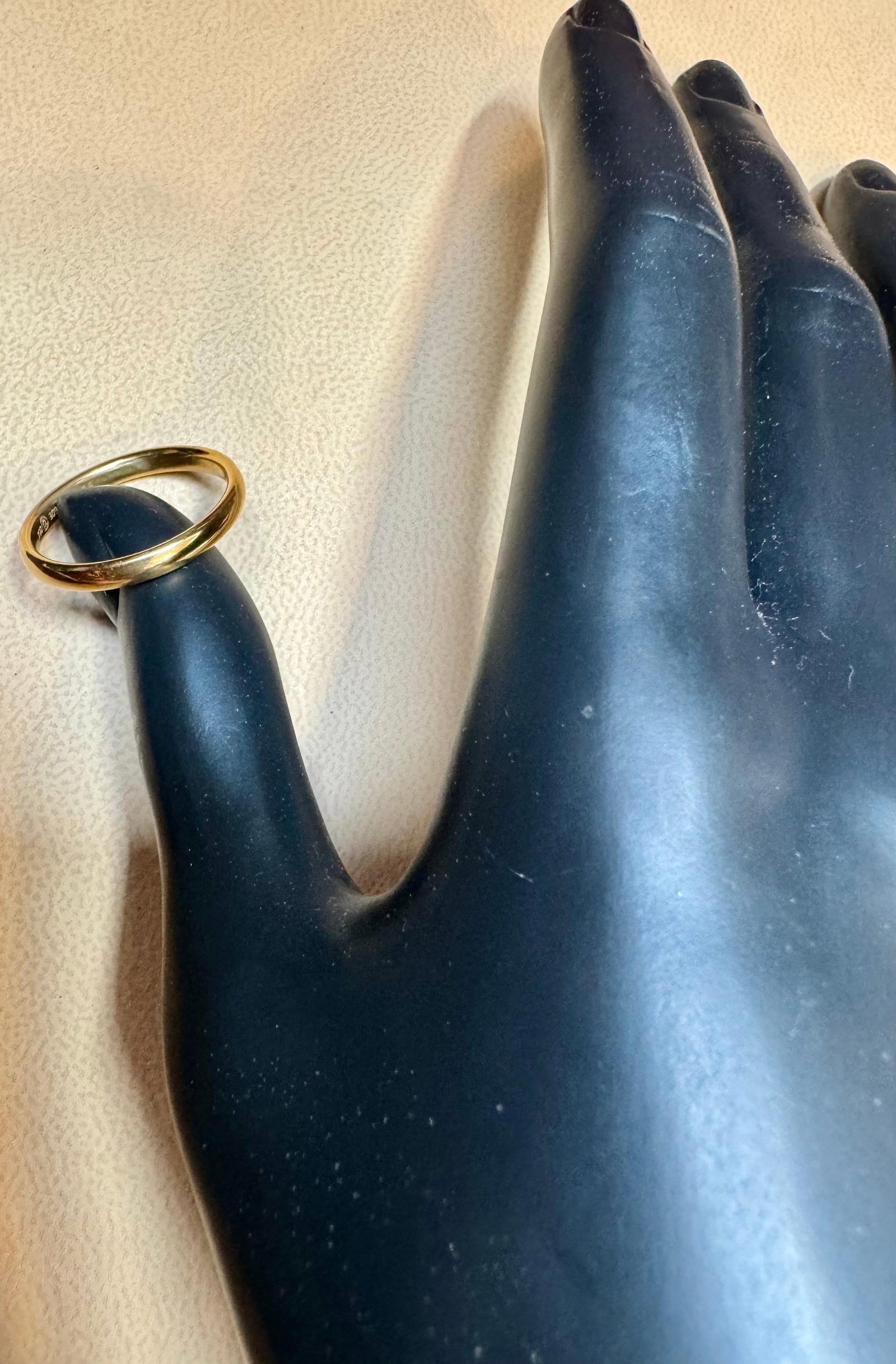 18 Karat Yellow Gold Half Round Classic Wedding Band Solid Ring, Briony Raymond - 2