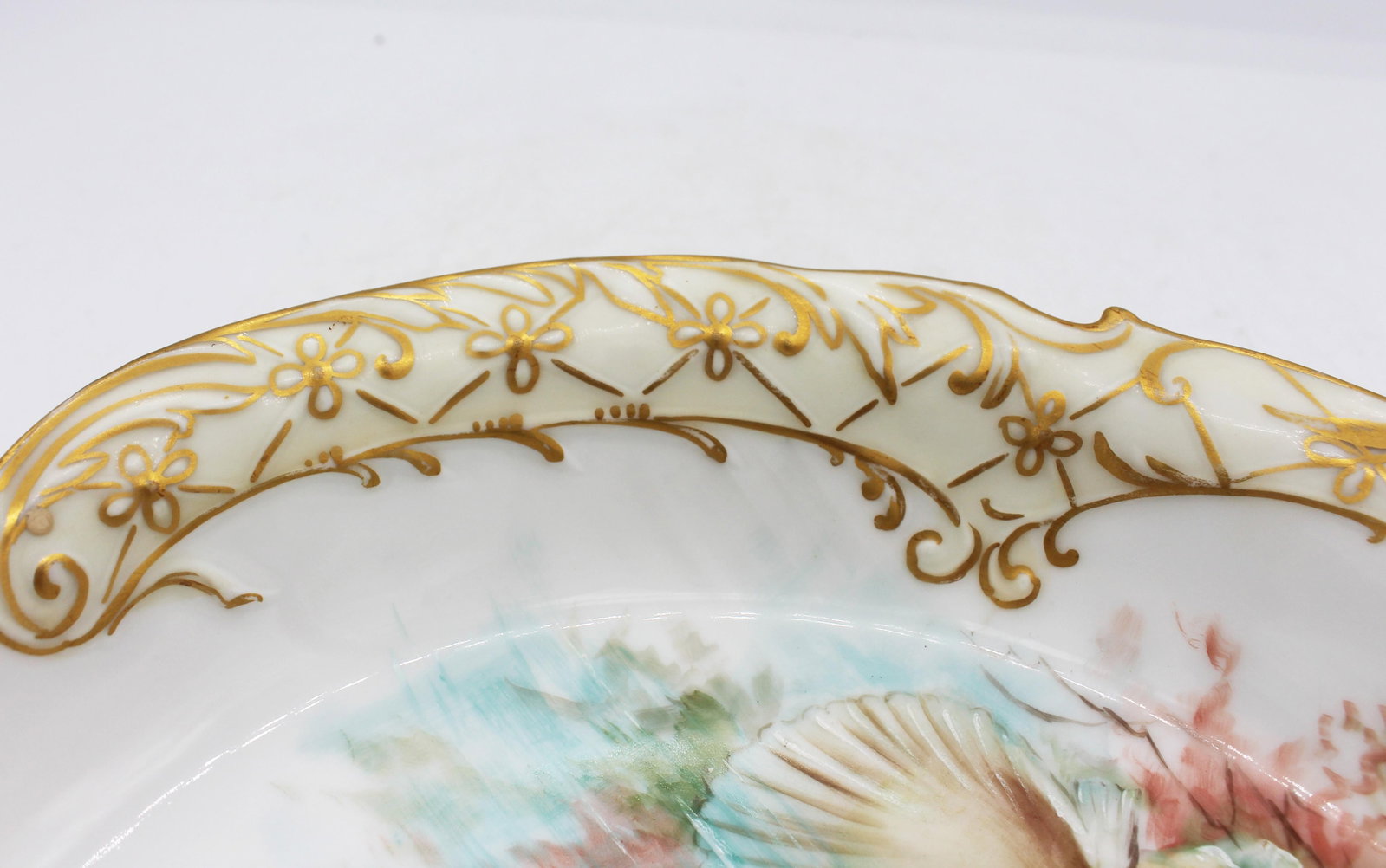 1891-1911 French Limoges Porcelain Shell Form Bowl - 3