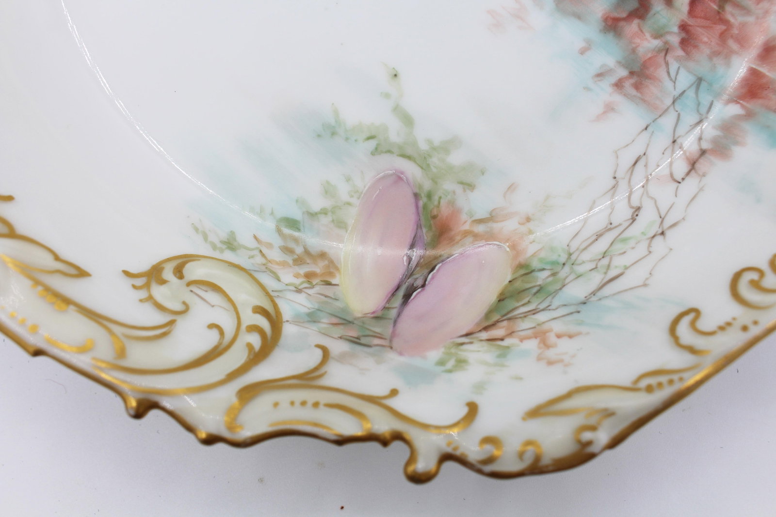 1891-1911 French Limoges Porcelain Shell Form Bowl - 5