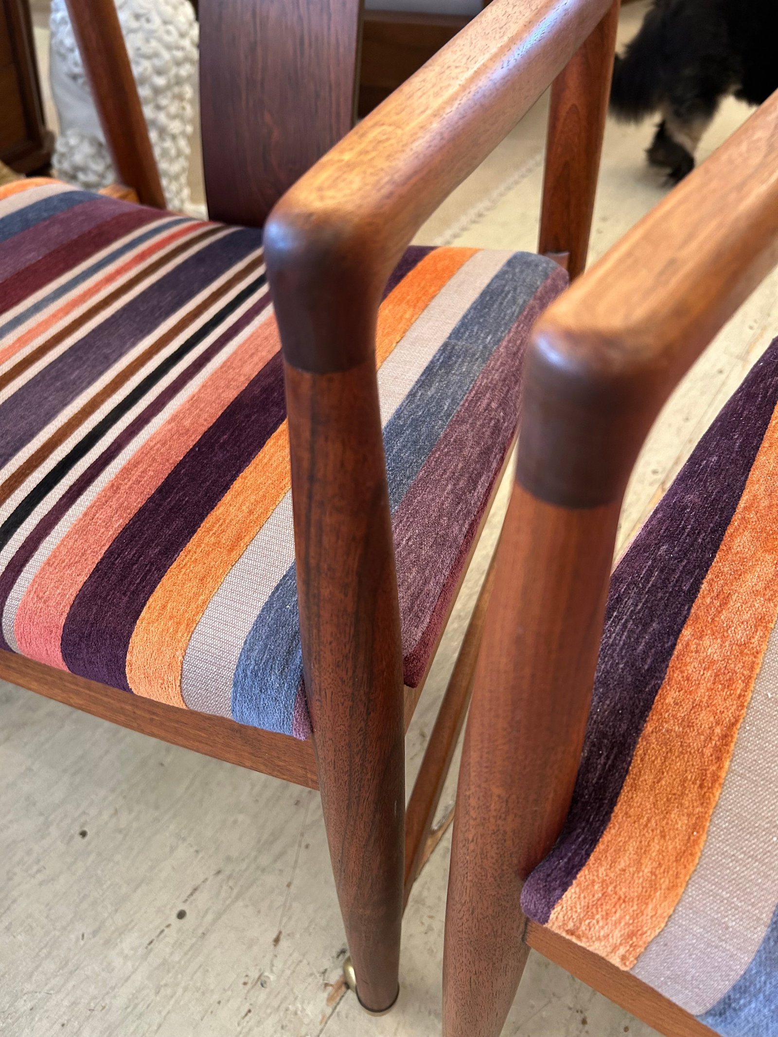John Stuart Mid Century Modern Teak Armchairs - A Pair - 12