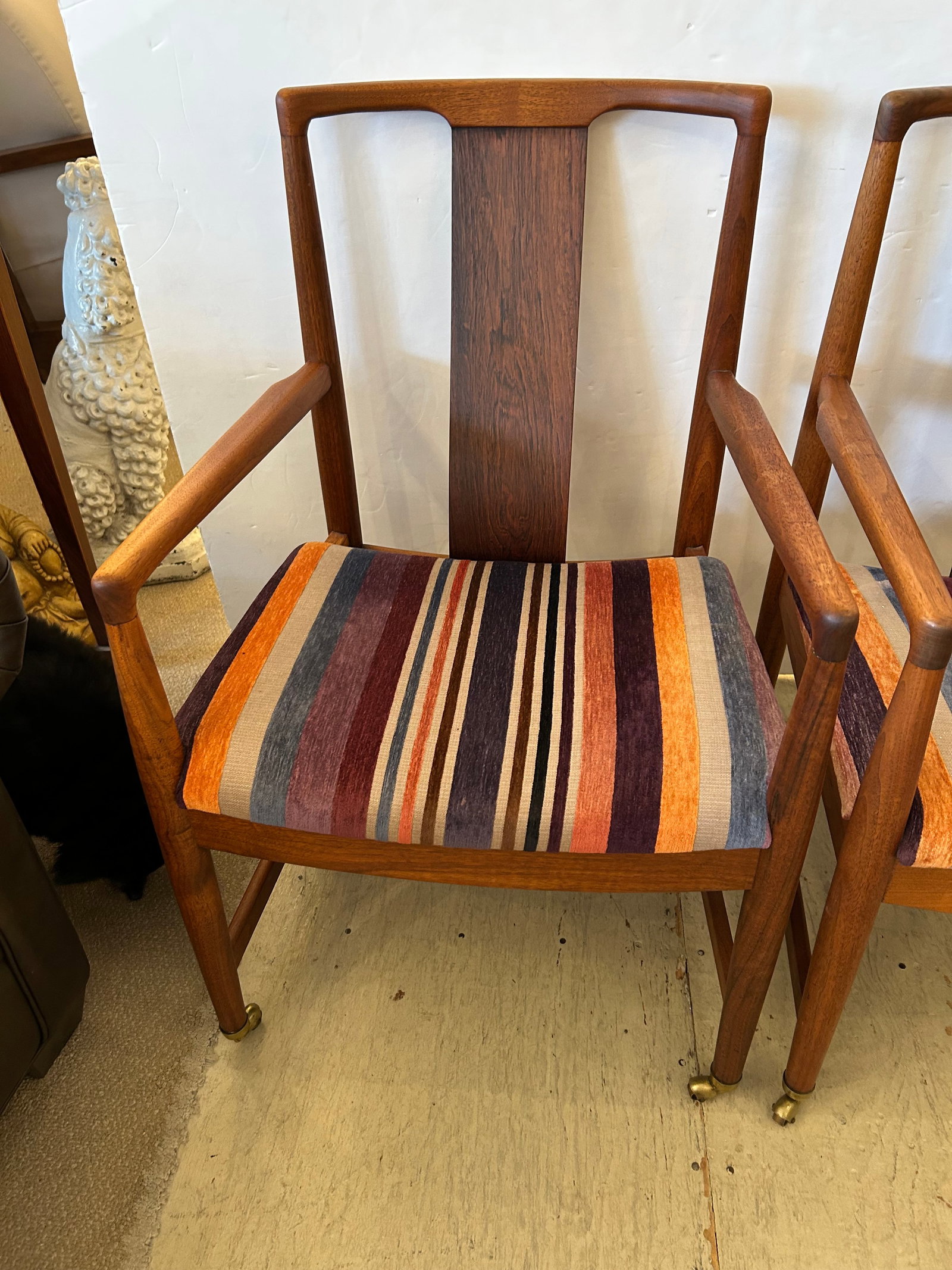John Stuart Mid Century Modern Teak Armchairs - A Pair - 2