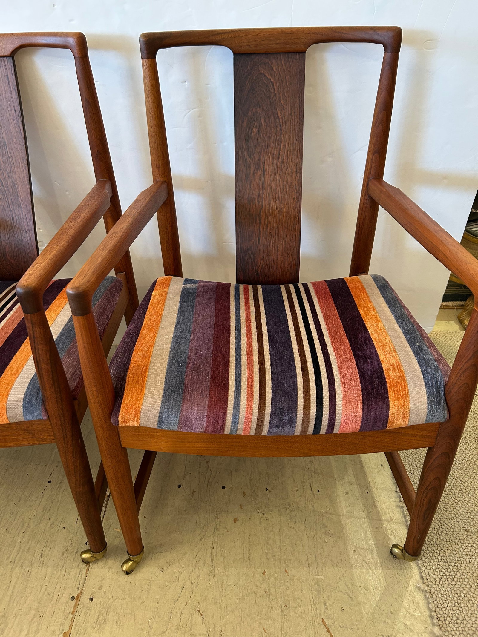 John Stuart Mid Century Modern Teak Armchairs - A Pair - 3