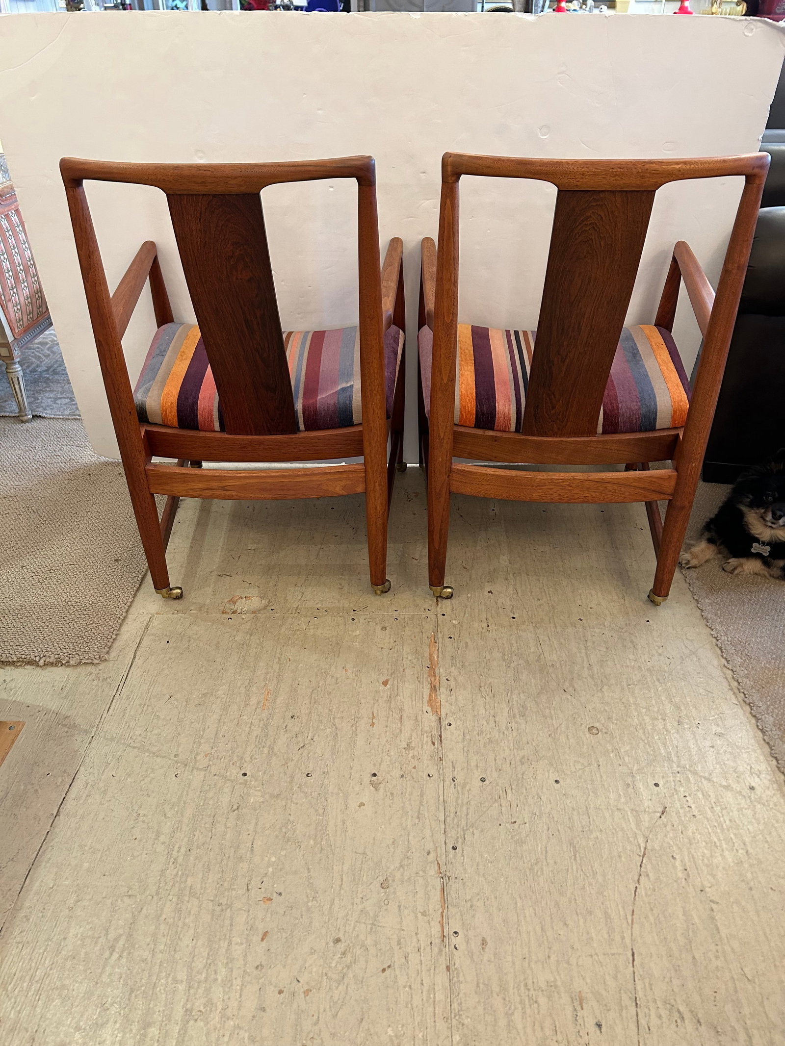 John Stuart Mid Century Modern Teak Armchairs - A Pair - 4