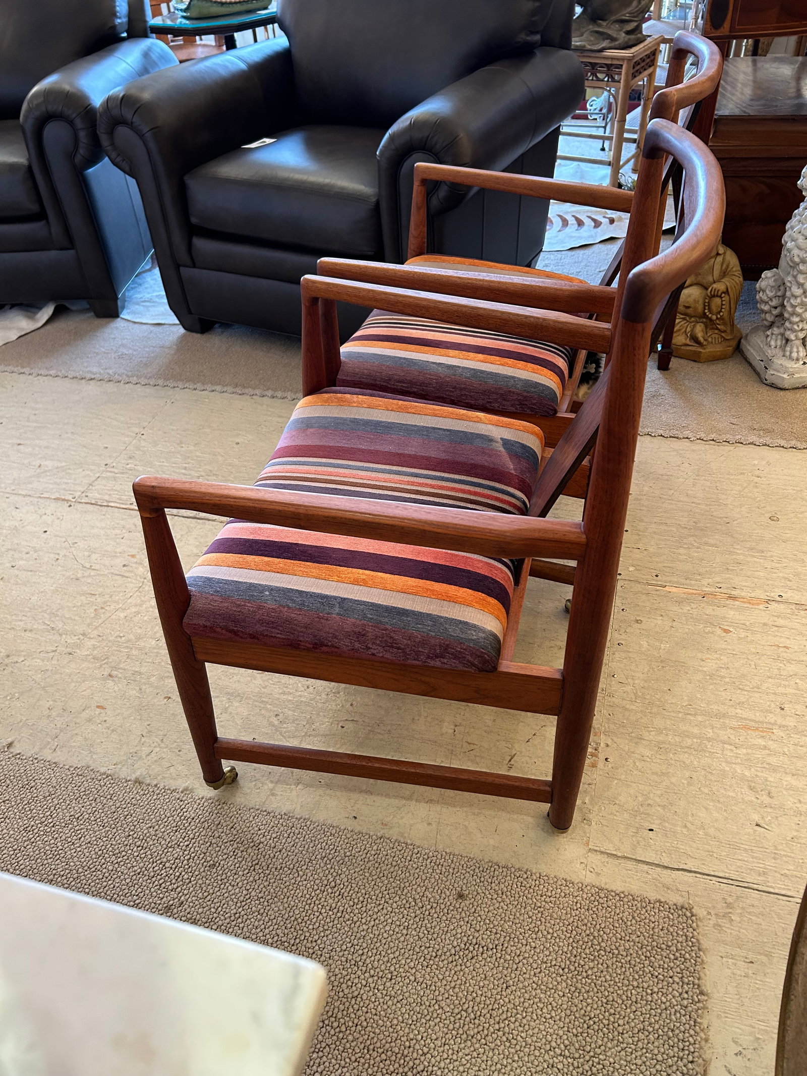 John Stuart Mid Century Modern Teak Armchairs - A Pair - 8