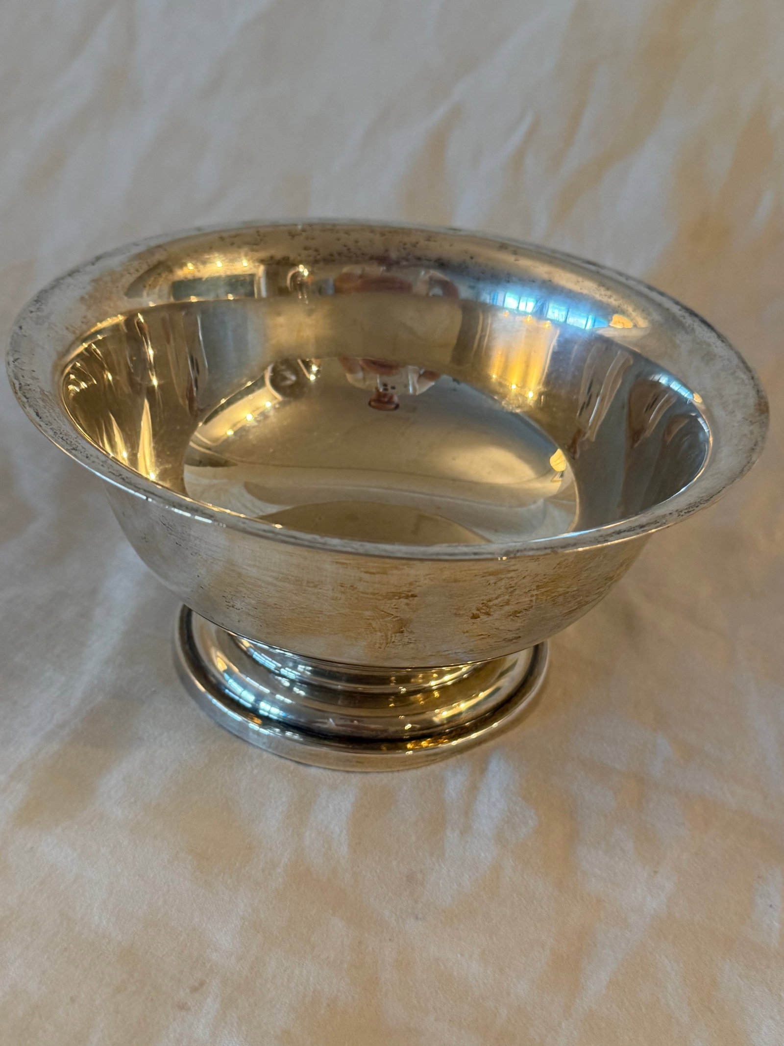 Vintage Footed Sterling Silver Bowl – Simple Classic Design 238 G - 4