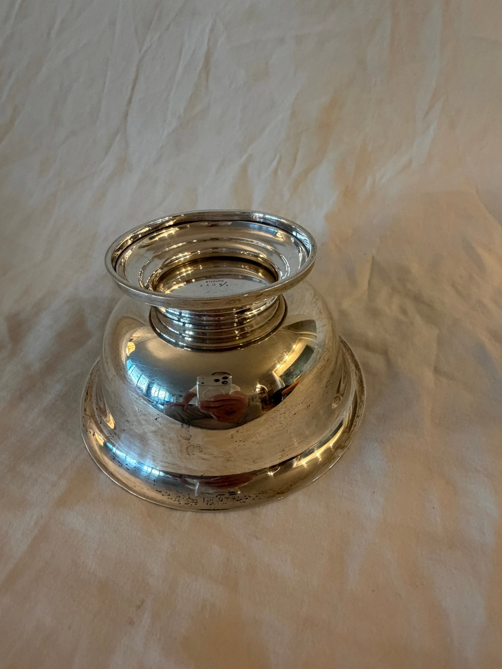 Vintage Footed Sterling Silver Bowl – Simple Classic Design 238 G - 5