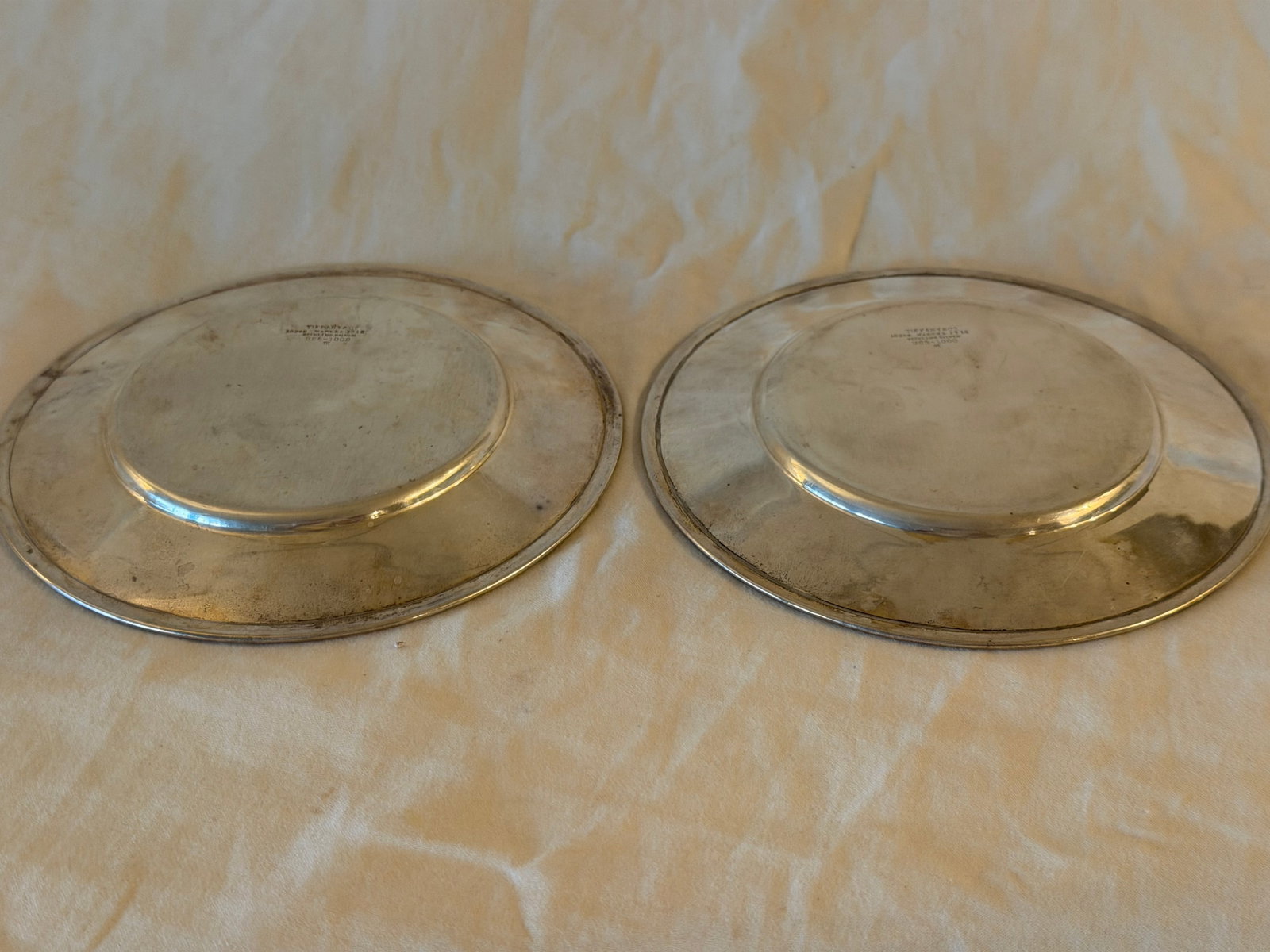 Vintage Pair of Tiffany & Co. Sterling Silver Small Plates - 3