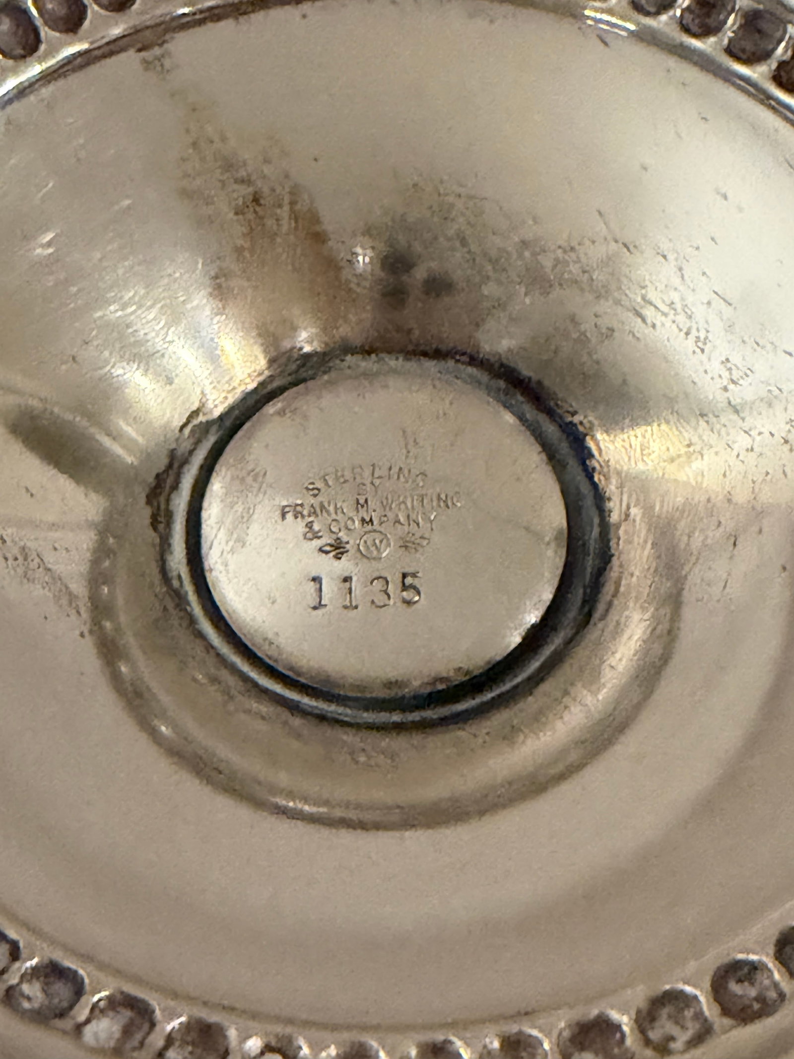 Antique Frank M. Whiting Footed Sterling Silver Dish With Floral Design - 5