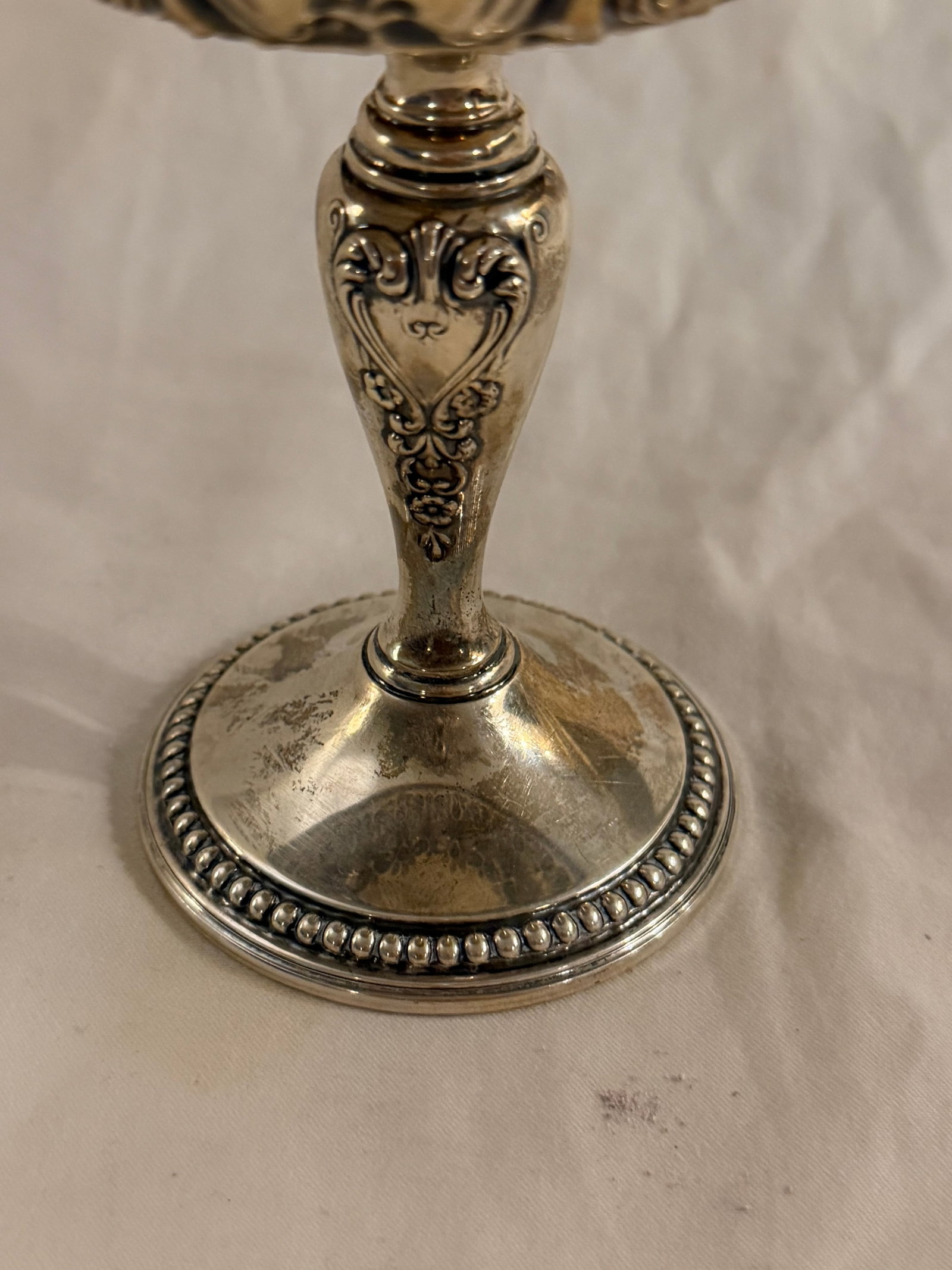 Antique Frank M. Whiting Footed Sterling Silver Dish With Floral Design - 7