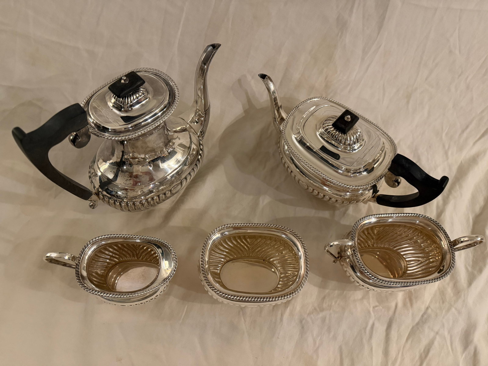 Antique English Sterling Silver Tea & Coffee Set – Made for John Wanamaker, 2365g - 3
