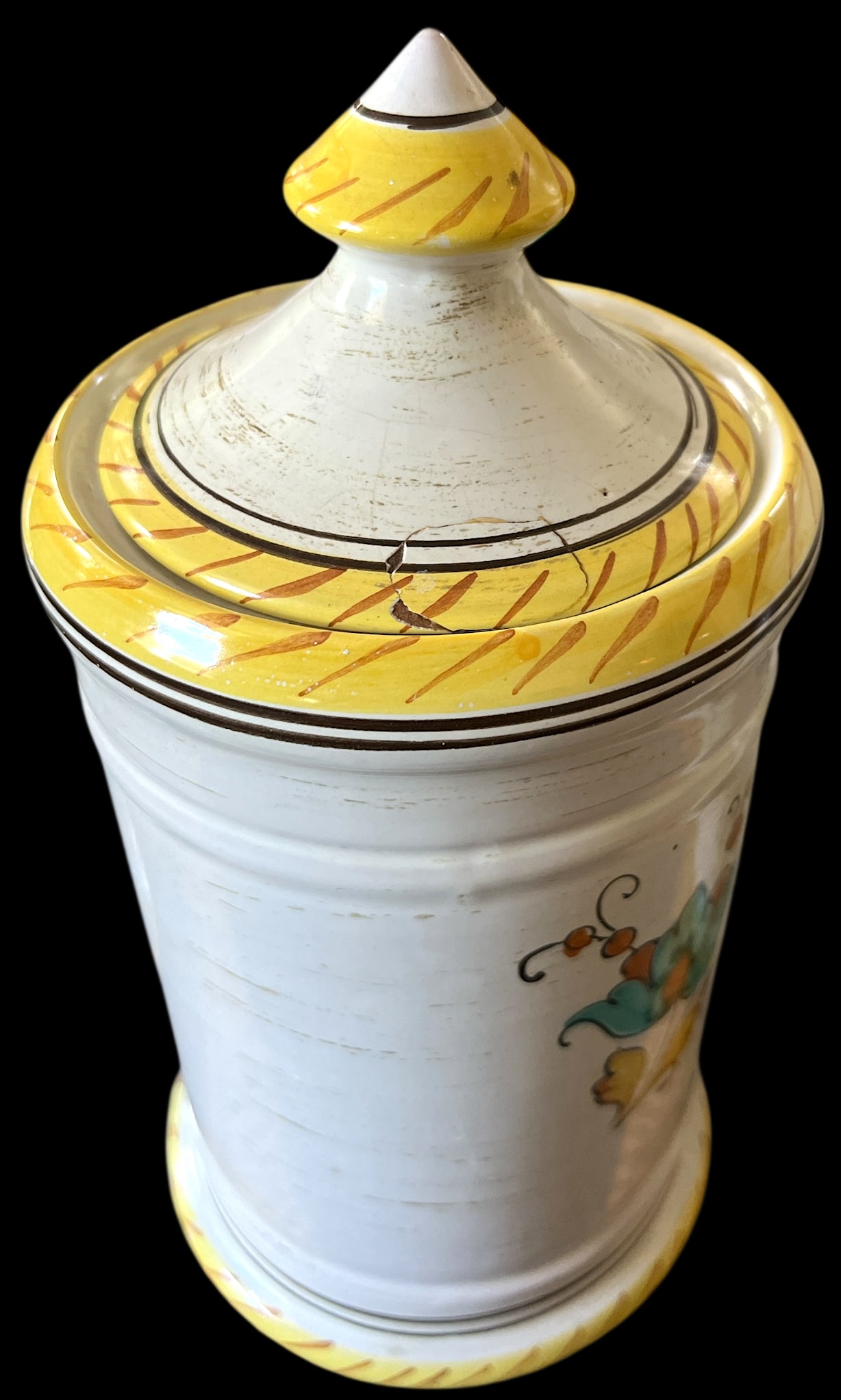 1960s Set of 3 Italian Majolica Apothecary Jars – Aqua Anisi, Rosmarinus & Aqua Salvia - 10