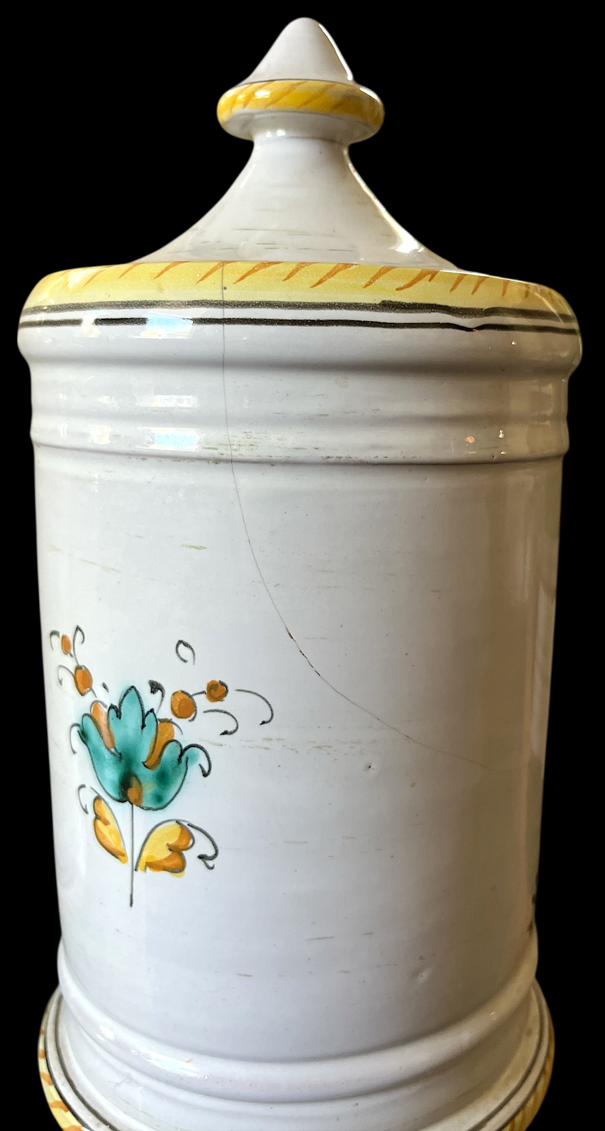 1960s Set of 3 Italian Majolica Apothecary Jars – Aqua Anisi, Rosmarinus & Aqua Salvia - 11