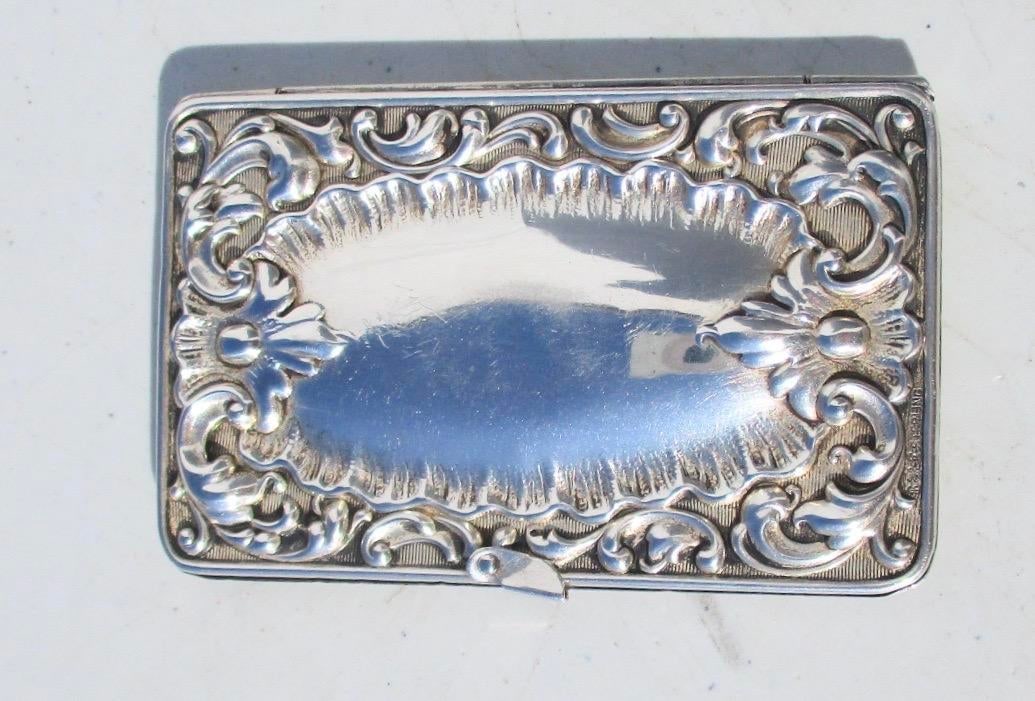 Victorian Sterling Silver Stamp Box - 2