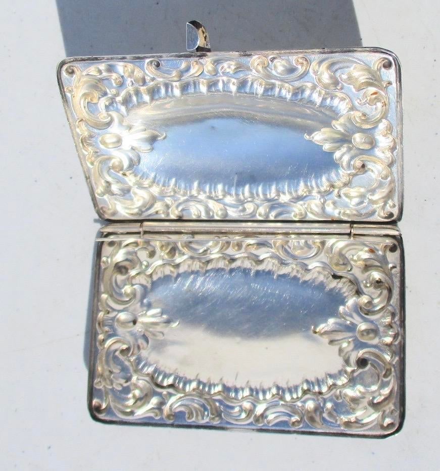 Victorian Sterling Silver Stamp Box - 3