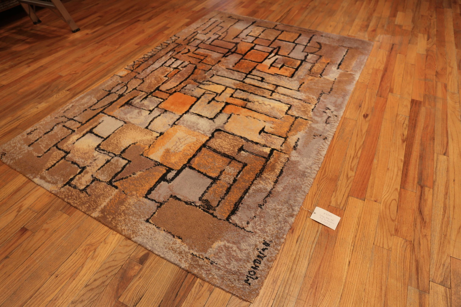 Nazmiyal Collection Mondrian Style Vintage Rug - 2