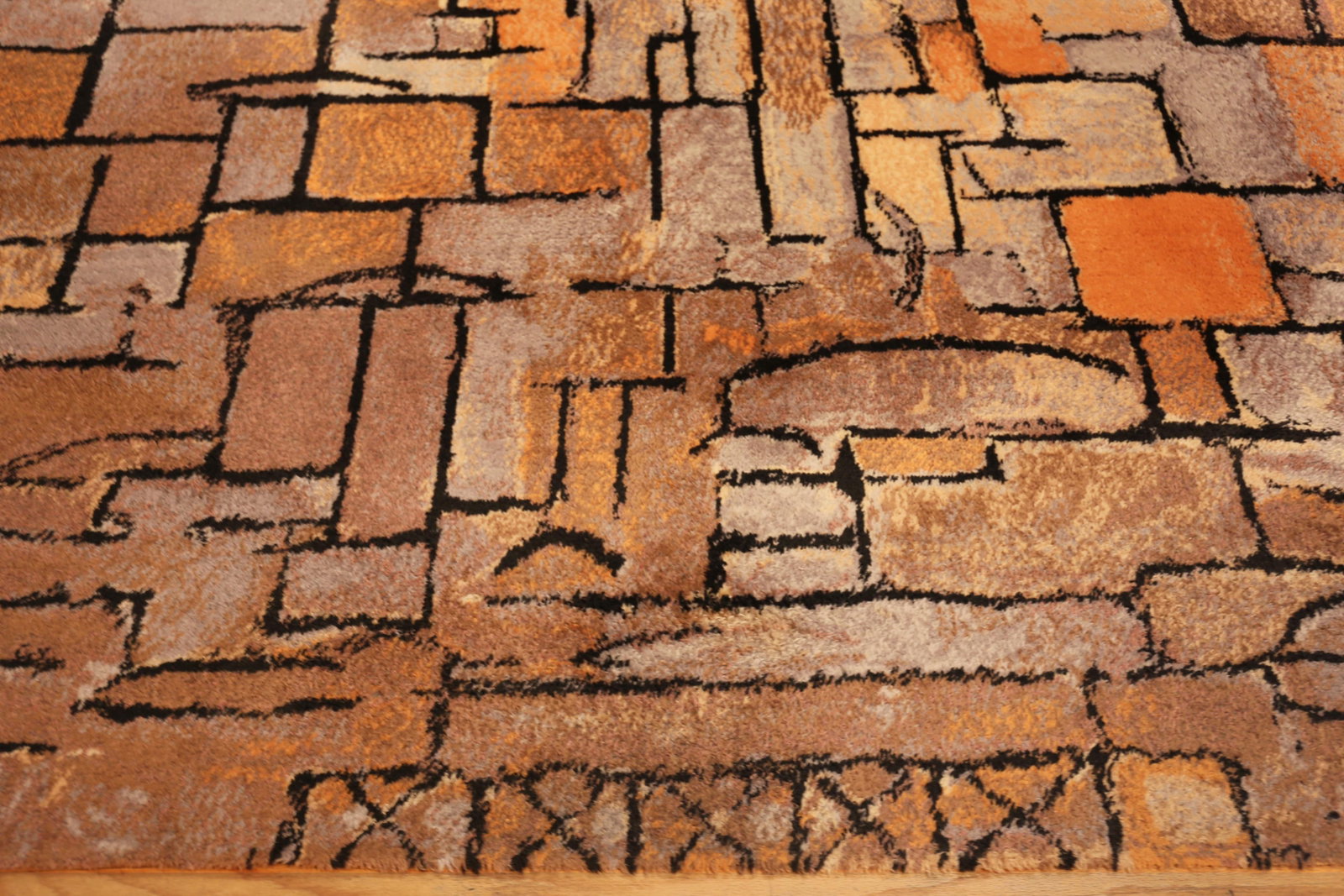 Nazmiyal Collection Mondrian Style Vintage Rug - 5