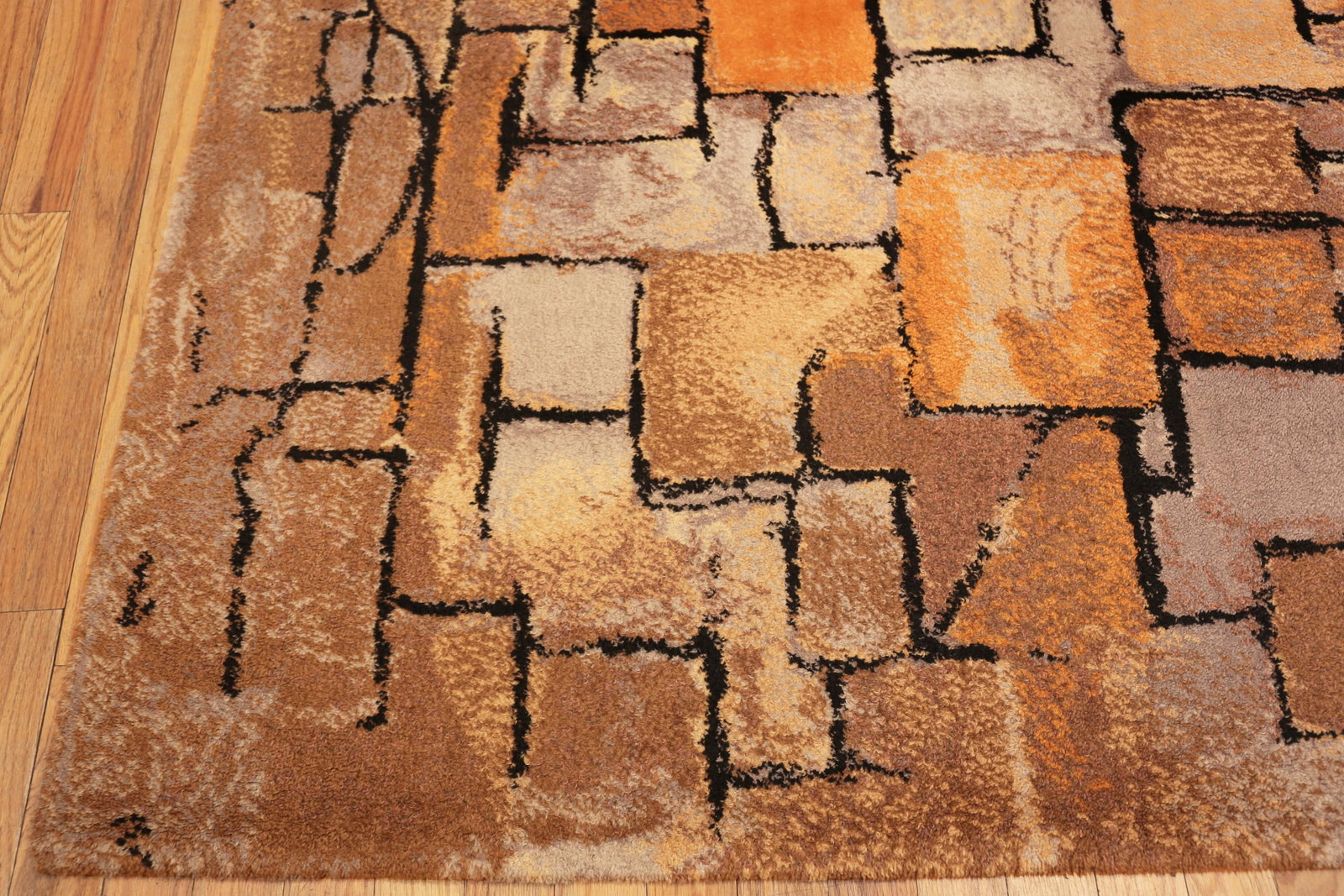 Nazmiyal Collection Mondrian Style Vintage Rug - 8