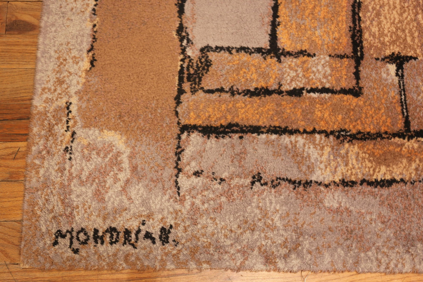Nazmiyal Collection Mondrian Style Vintage Rug - 9