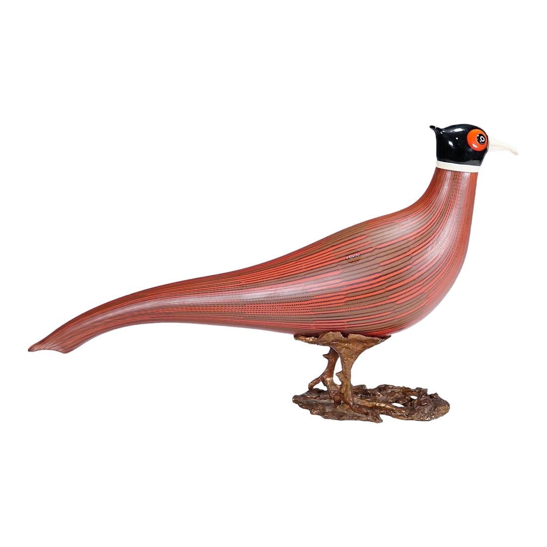 Rare Phesant Sculpture by Toni Zuccheri for Venini: Rare Phesant Sculpture by Toni Zuccheri for Venini A rare phesant art glass sculpture from the Bestiary series. Designed by Tony Zuccheri in 1983 and manufactured by Venini, Murano Venice, in 2002. Ma