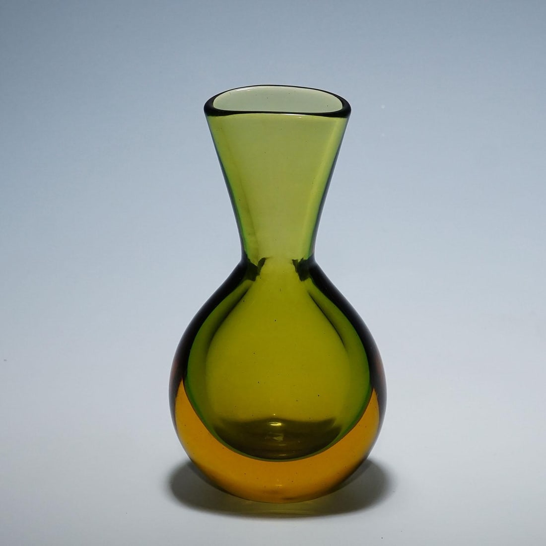 Vase in Green and Amber Sommerso Glass, Flavio Poli for Seguso - 3