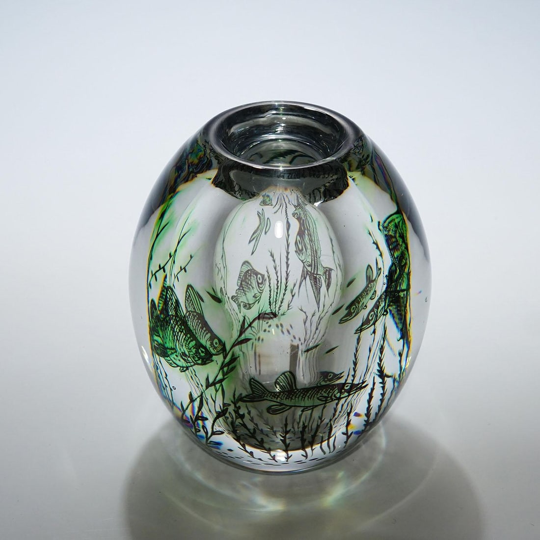 Vintage Fish Graal Vase by Edward Hald for Orrefors, Sweden 1947 - 4