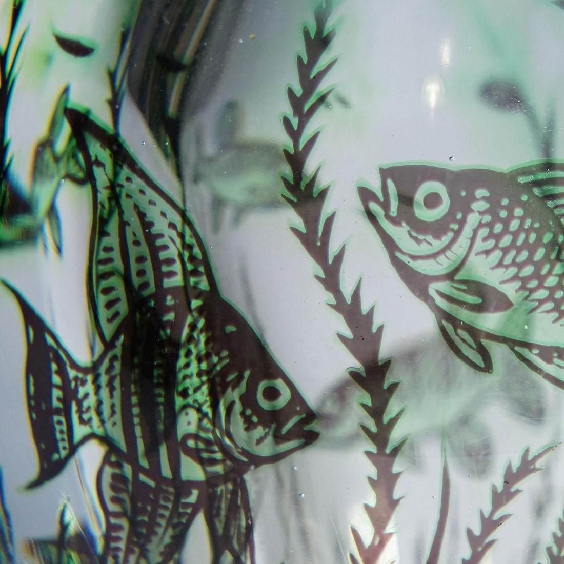 Vintage Fish Graal Vase by Edward Hald for Orrefors, Sweden 1947 - 5
