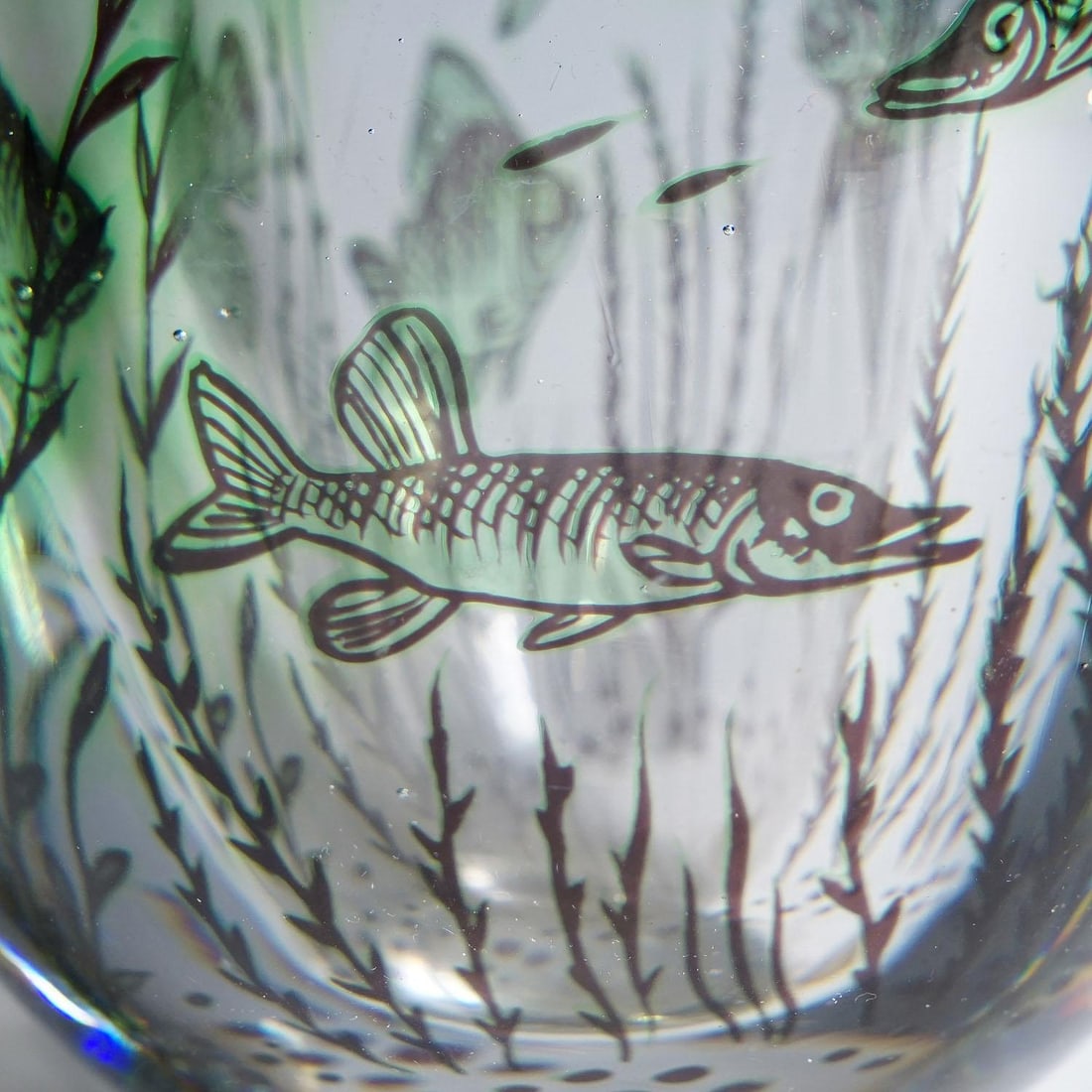 Vintage Fish Graal Vase by Edward Hald for Orrefors, Sweden 1947 - 7