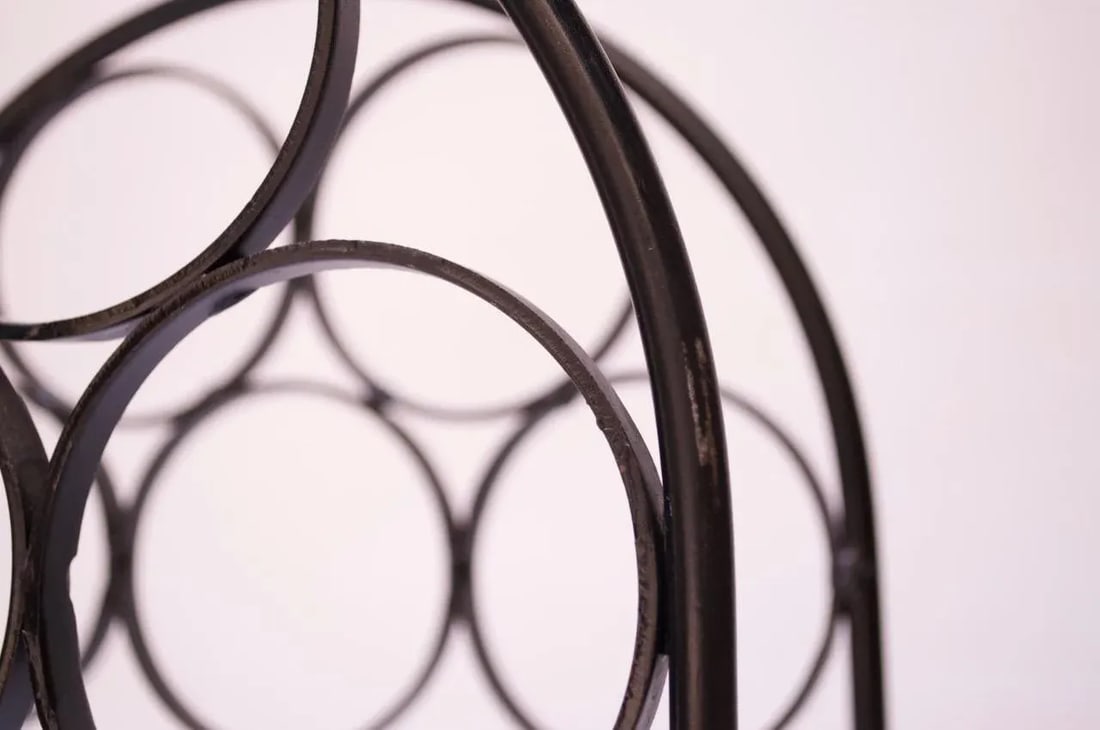 Arthur Umanoff Wrought Iron Seventeen-Bottle Wine Holder - 12