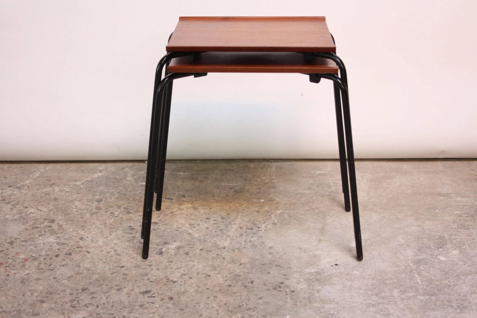 Danish Teak and Metal 'Stacking Tables' Attributed to Fritz Hansen - A Pair - 10
