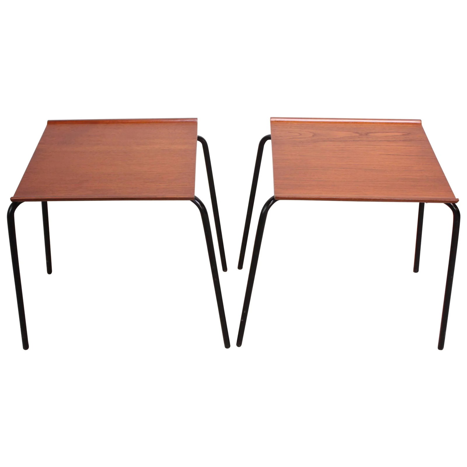Danish Teak and Metal 'Stacking Tables' Attributed to Fritz Hansen - A Pair - 11