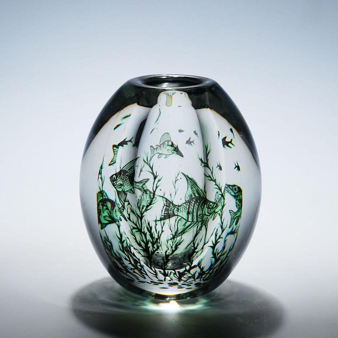 Vintage Fish Graal Vase by Edward Hald for Orrefors, Sweden 1963 - 2