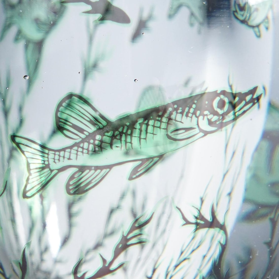 Vintage Fish Graal Vase by Edward Hald for Orrefors, Sweden 1963 - 3