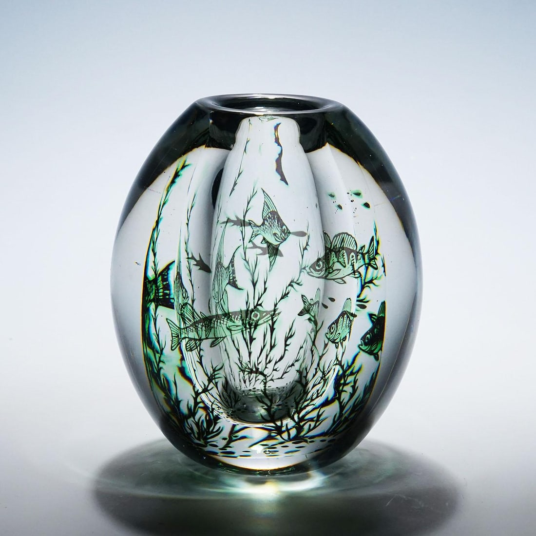 Vintage Fish Graal Vase by Edward Hald for Orrefors, Sweden 1963 - 5