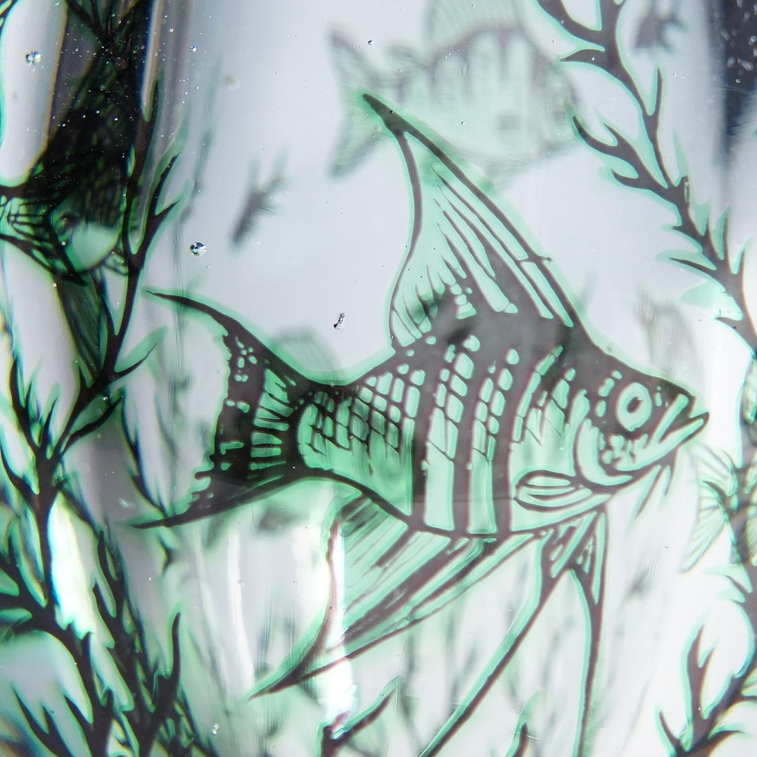 Vintage Fish Graal Vase by Edward Hald for Orrefors, Sweden 1963 - 6