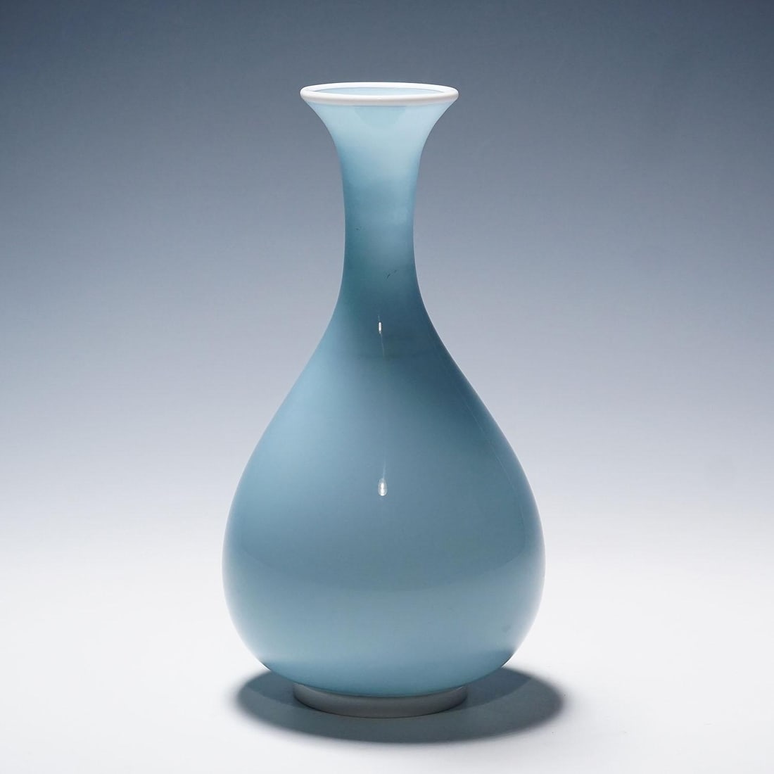 Tomaso Buzzi for Venini Vase in Light Blue and Lattimo Glass Ca. 1933 - 2