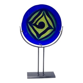 Vintage Crystal Art Glass Sculpture by Goeran Waerff for Kosta