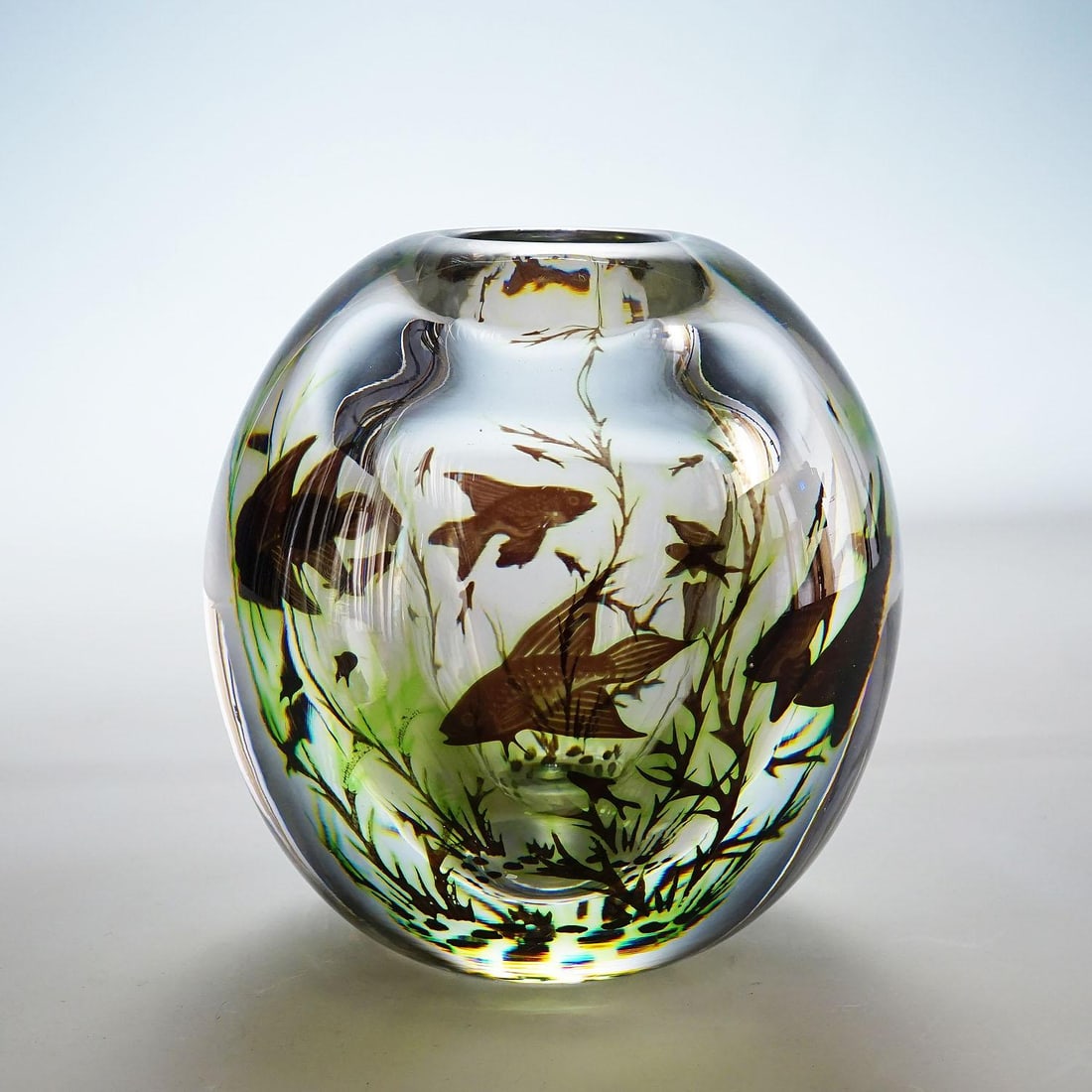 Early Fish Graal Vase by Edward Hald for Orrefors, Sweden 1948 - 3