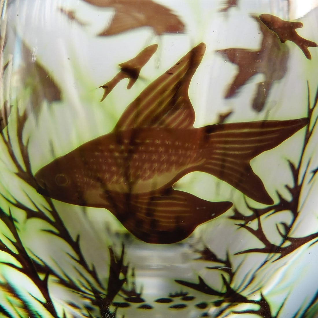 Early Fish Graal Vase by Edward Hald for Orrefors, Sweden 1948 - 6