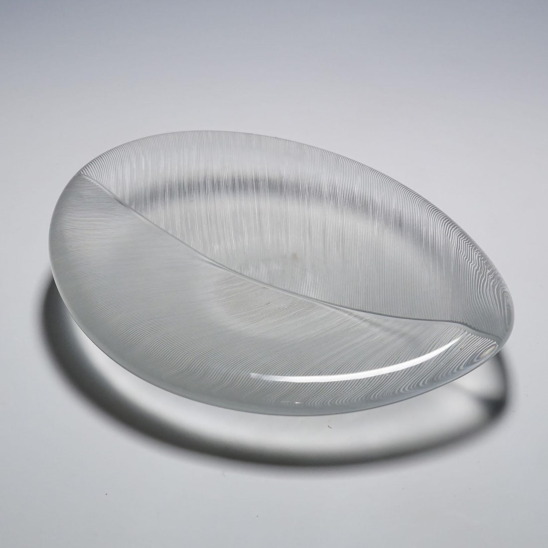 Large Vintage Art Glass Bowl by Tapio Wirkkala for Iittala 1950s - 4